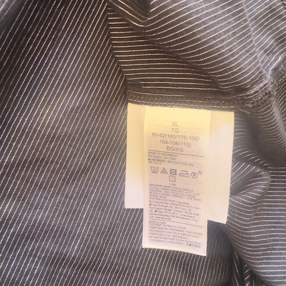 GAP - The Big Shirt- Oversized Tunic, Black & Silver Stripes- Women’s XL - Picture 10 of 10